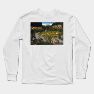 Hunting near Hartenfels Castle by Lucas Cranach the Elder Long Sleeve T-Shirt